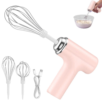 Wireless Electric Egg Beater — Handheld Food Mixer with 3 Speed Settings