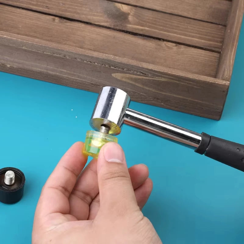 25mm Double Face Soft Rubber Hammer — Multifunctional Mallet for Leather & Installation Work