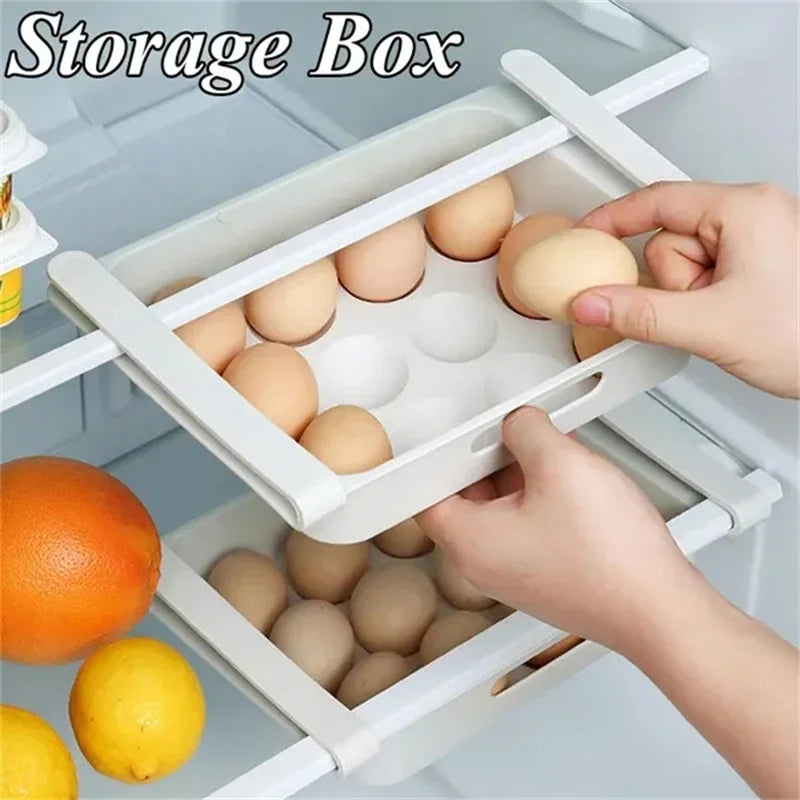 Reversible Egg Storage Box — Fridge Side Door Organizer Tray