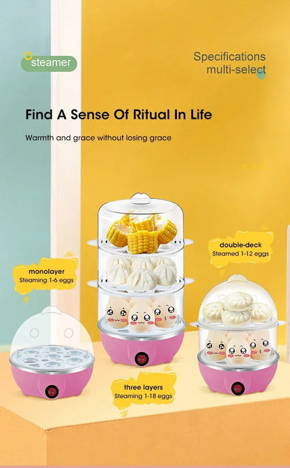 Mini Electric Egg Cooker — Single Egg Boiler & Rapid Breakfast Steamer
