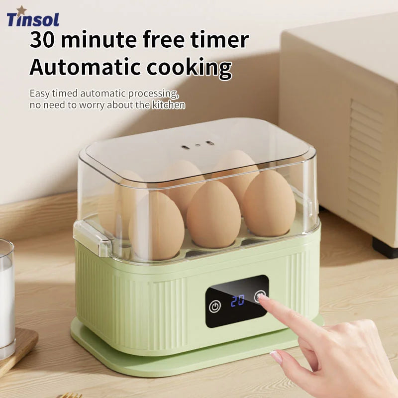 TINSOL 200W Multifunctional Electric Egg Cooker — Smart Steamer with Timer