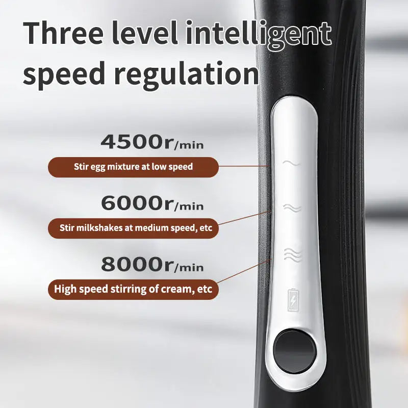 2-in-1 USB Rechargeable Electric Egg Beater & Milk Frother — Double Head Whisk