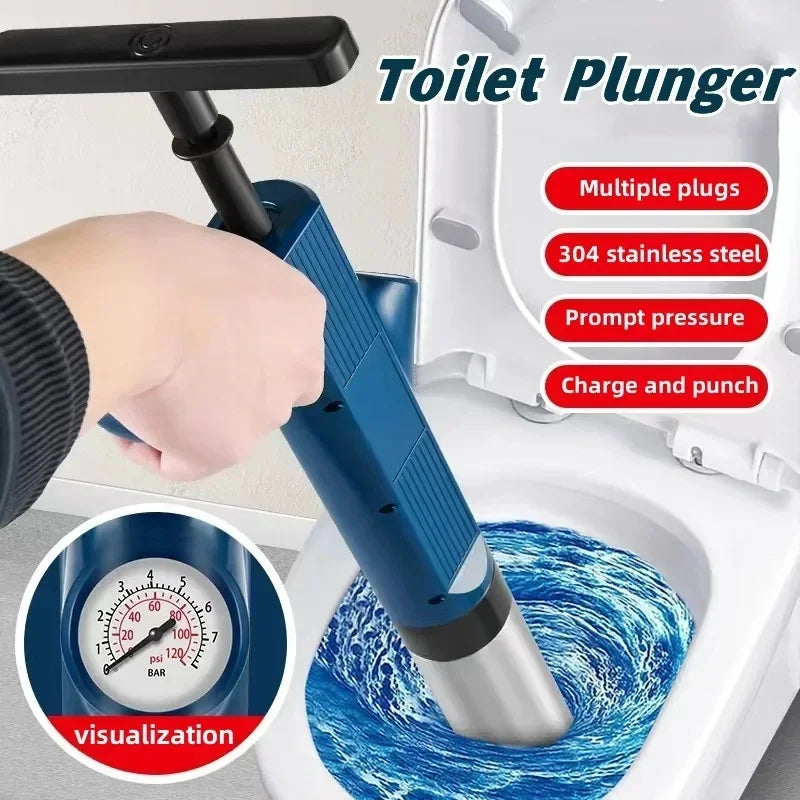 High-Pressure Air Drain Blaster – Toilet & Pipe Unclogger Tool
