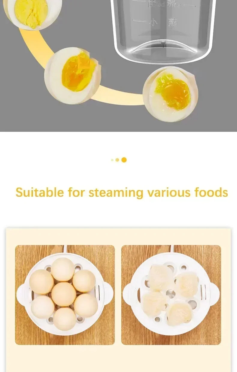 Double Layer Electric Egg Cooker & Steamer — Boil, Poach & Steam Eggs and Veggies
