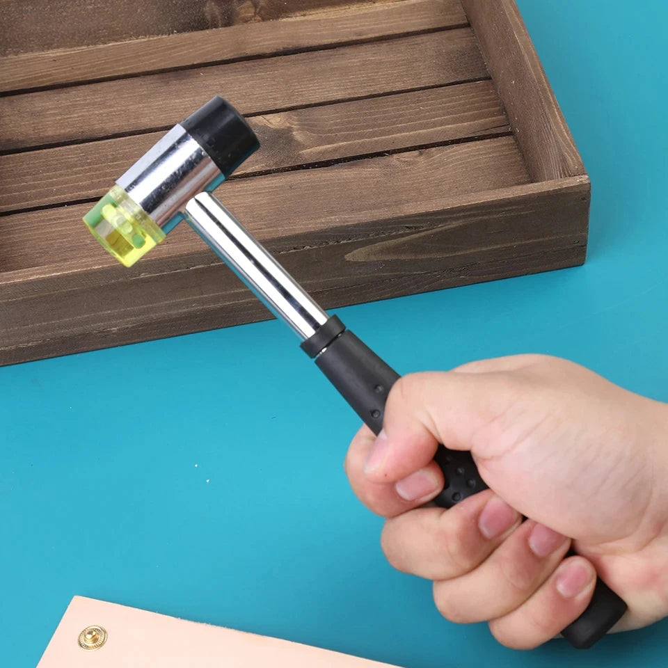 25mm Double Face Soft Rubber Hammer — Multifunctional Mallet for Leather & Installation Work