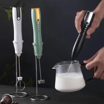2-in-1 USB Rechargeable Electric Egg Beater & Milk Frother — Double Head Whisk