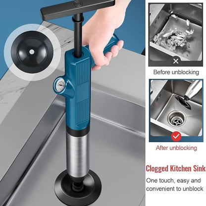 High-Pressure Air Drain Blaster – Toilet & Pipe Unclogger Tool