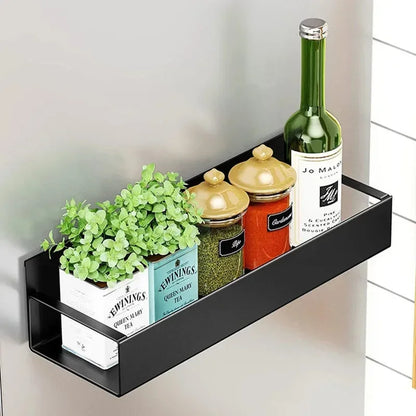 Refrigerator Magnetic Spice Rack — Side Storage Hanging Basket & Space-Saving Kitchen Organizer