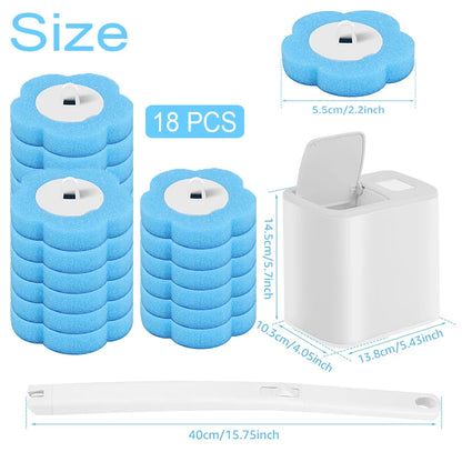 Disposable Toilet Brush – One-Click Replacement Heads, Wall Mounted