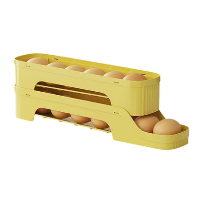 Durable Slide Egg Organizer Rack — 2, 3 & 4 Layer | Large Capacity Fridge Storage Box