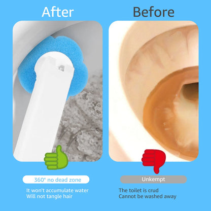 Disposable Toilet Brush Kit – Replacement Heads with Long Handle & Wall Mount