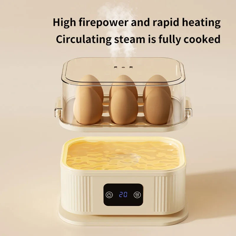 TINSOL 200W Multifunctional Electric Egg Cooker — Smart Steamer with Timer