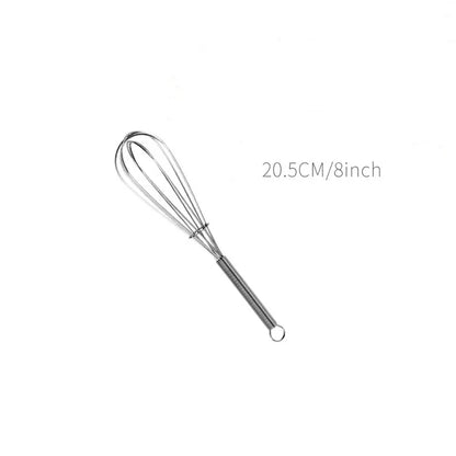 Rotary Manual Egg Beater — Stainless Steel Hand Whisk Mixer