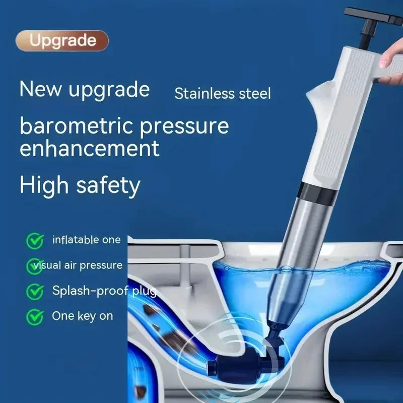 High-Pressure Air Drain Blaster – Toilet & Pipe Unclogger Tool