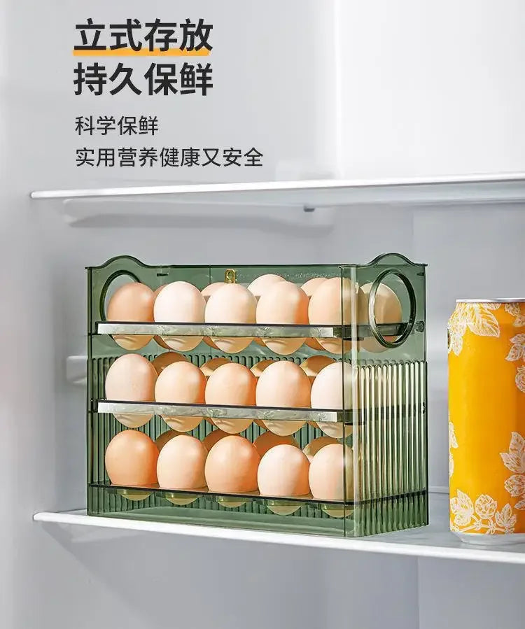 Reversible Egg Storage Box — Fridge Side Door Organizer Tray