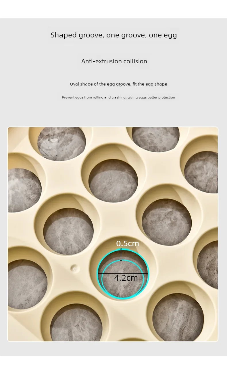 Drawer-Style Refrigerator Egg Organizer — Double Layer, 32 Compartments
