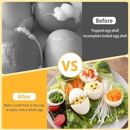 Stainless Steel Egg Piercer — Needle Hole Puncher for Poaching & Baking