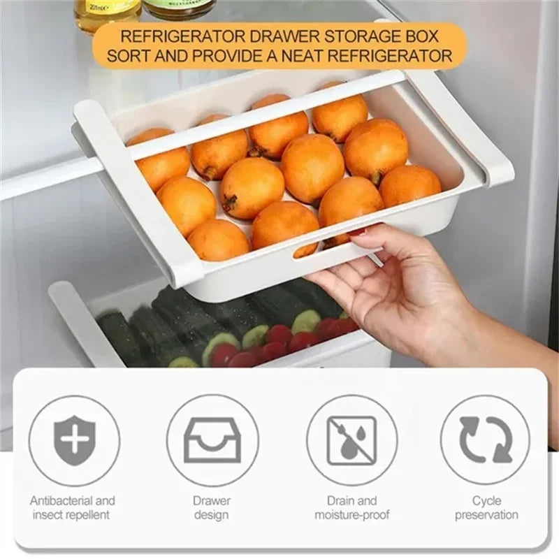 Reversible Egg Storage Box — Fridge Side Door Organizer Tray