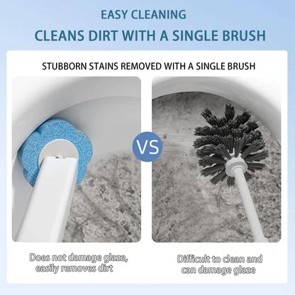 Disposable Toilet Brush – One-Click Replacement Heads, Wall Mounted