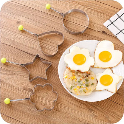 Stainless Steel Egg & Omelette Mold Set — Fun Shapes for Pancakes & Fried Eggs