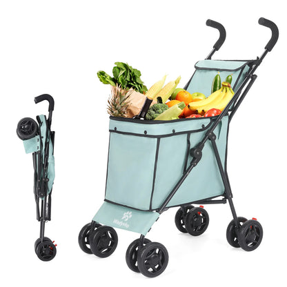 Multifunctional Folding Cart — Portable Market Trolley, Pet Stroller & Picnic Bag Carrier