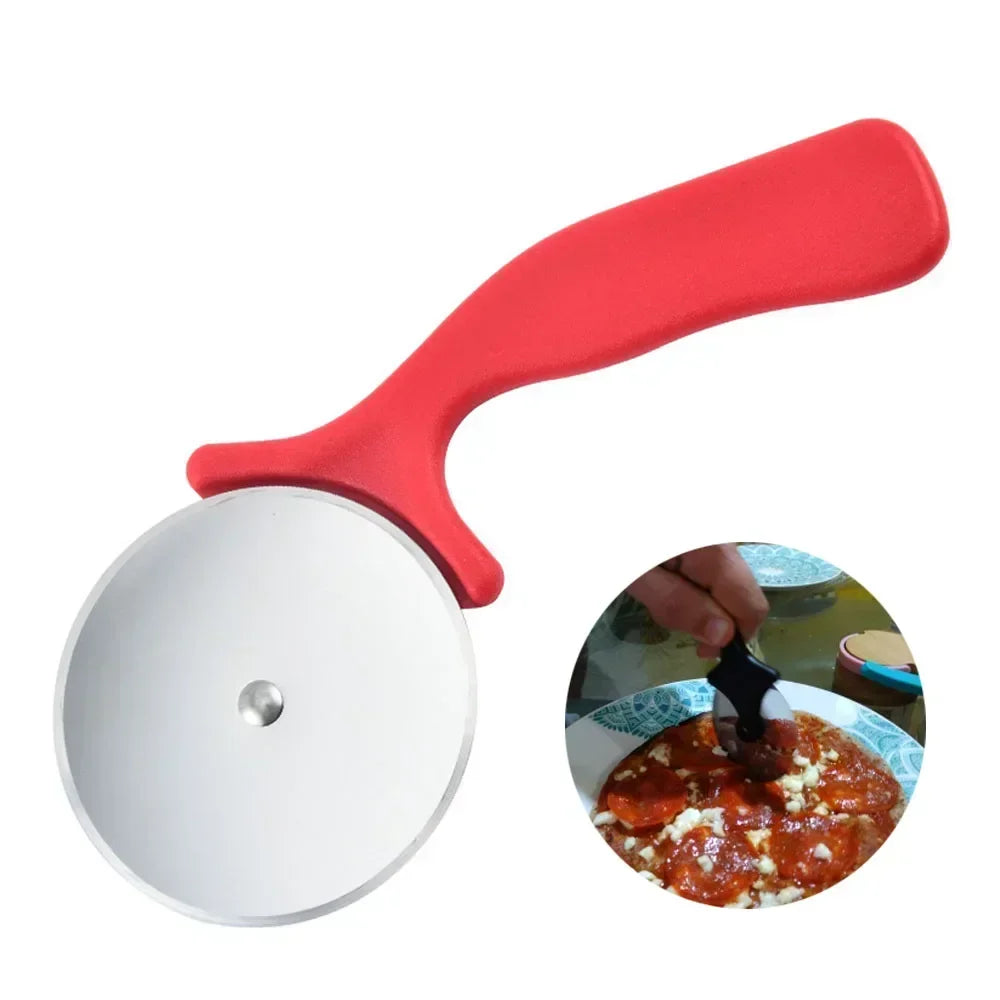 Stainless Steel Pizza Cutter Wheel — Sharp Pastry Roller for Pizza, Cake & Cookie