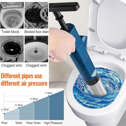 High-Pressure Air Drain Blaster – Toilet & Pipe Unclogger Tool