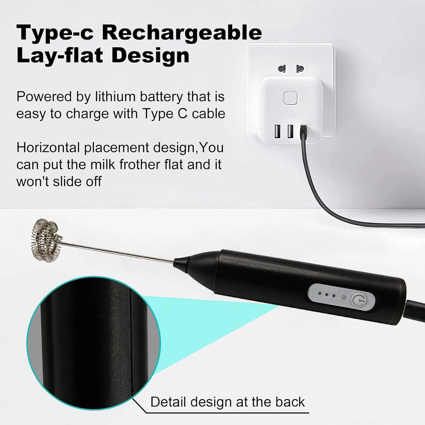 Mini Milk Frother — USB Rechargeable 3-Speed Electric Foam Maker & Coffee Whisk