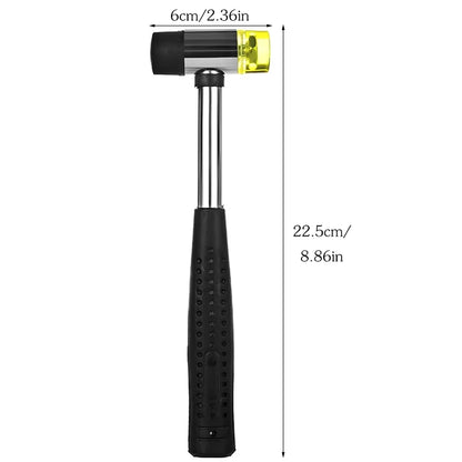 25mm Double Face Soft Rubber Hammer — Multifunctional Mallet for Leather & Installation Work